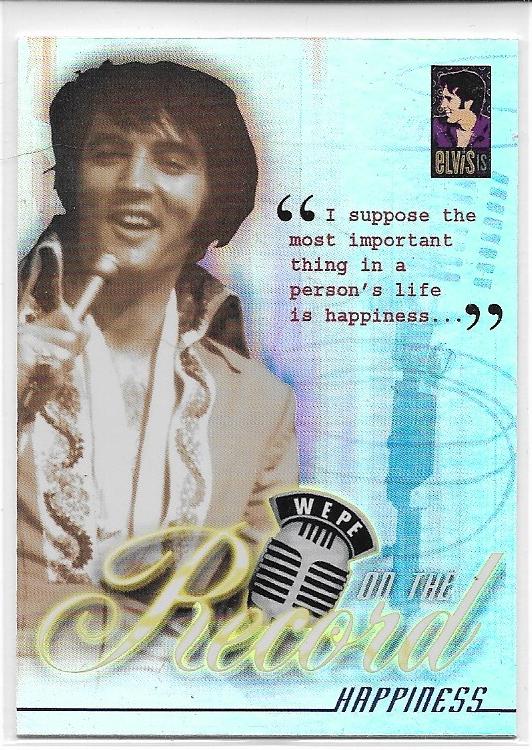 2007 Press Pass Elvis Is On the Record Holofoil insert card OR 6/9