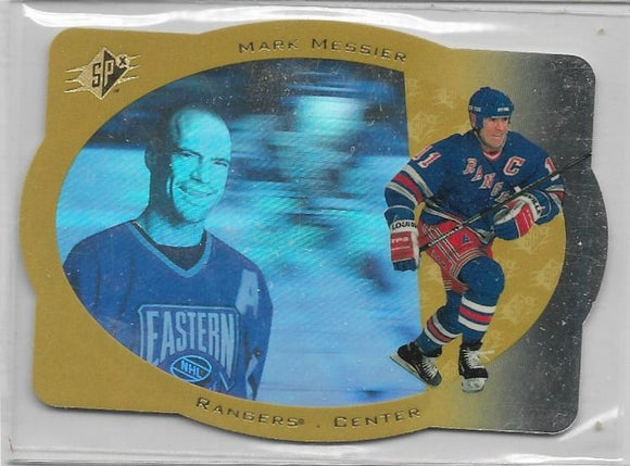 Mark Messier 1996-97 SPx card 27 Gold Parallel