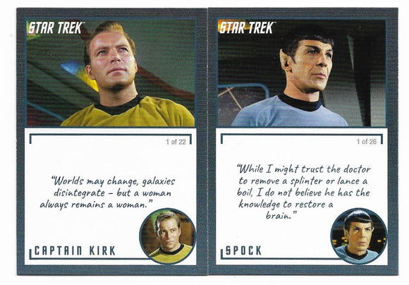 Star Trek TOS Archives & Inscriptions base cards 1 to 75 Choose Your numbers from the list