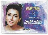 2021 Women of Star Trek Art and Images card #11 Deanna Troi Red #d 02/50