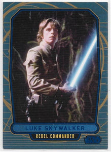 2012 Topps Star Wars Galactic Files Series 1 card #123 Luke Blue #d 067/350