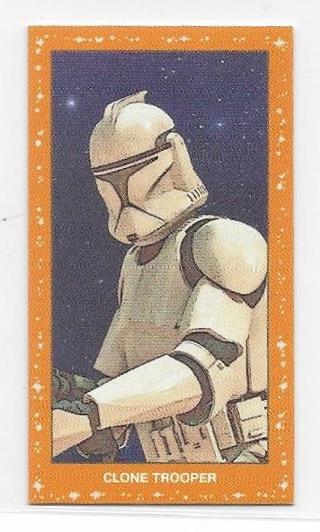 Star Wars T206 Wave 1 Clone Trooper Orange Starfield card