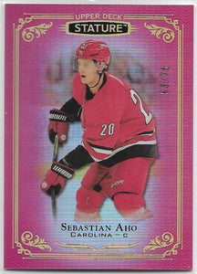 Sebastian Aho 2019-20 Stature card #19 Red #d 63/75