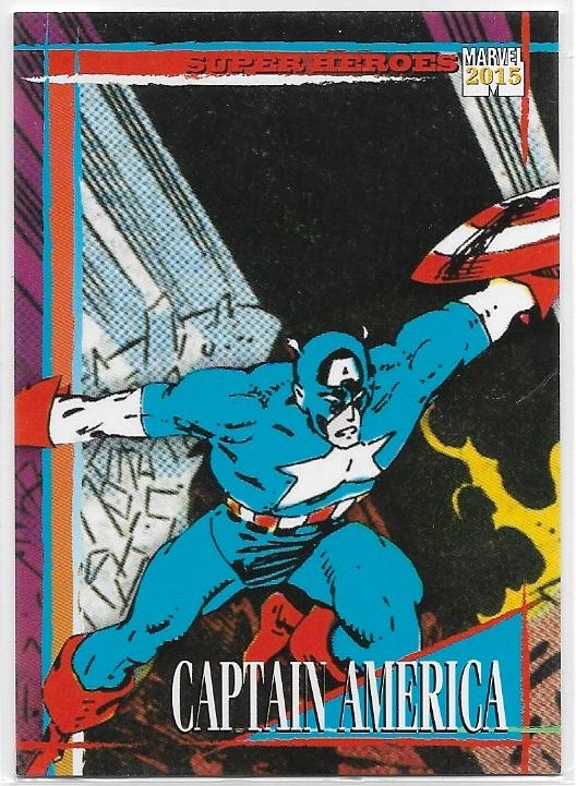 2015 Fleer Marvel Retro 1993 Marvel Universe Skybox Captain America card #1