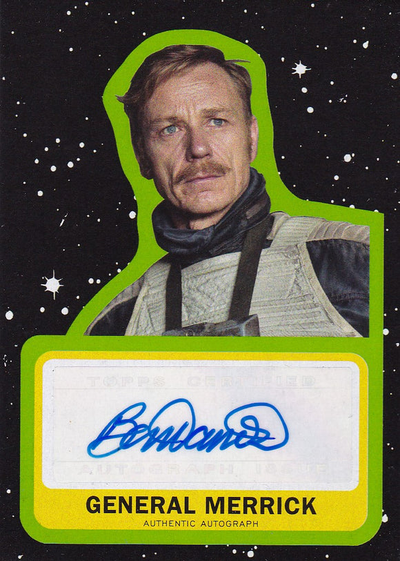 Star Wars Journey to The Last Jedi Ben Daniels as General Merrick Autograph card A-BD