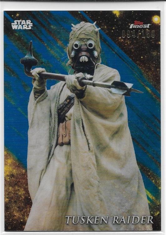 2018 Star Wars Finest card #92 Tusken Raider Blue Refractor #d 094/150