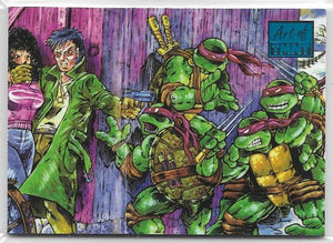 Art of TMNT Teenage Mutant Ninja Turtles card #34 Blue #d 08/10