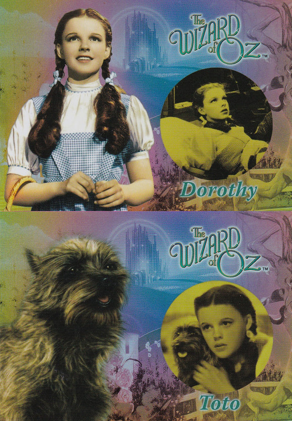 The Wizard Of Oz Before and After Insert set B&A1 + B&A2 Dorothy and Toto