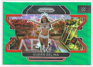 2022 Panini Prizm WWE card 44 Queen Zelina Green Prizm Parallel